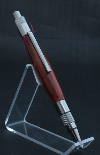 Gun Metal and Wood Click Pen