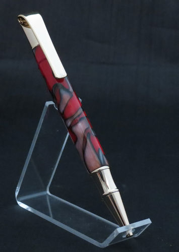 Gold and Red/Black Twist Pen